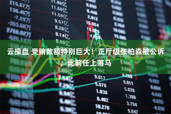 云操盘 受贿数额特别巨大！正厅级张柏森被公诉，此前任上落马